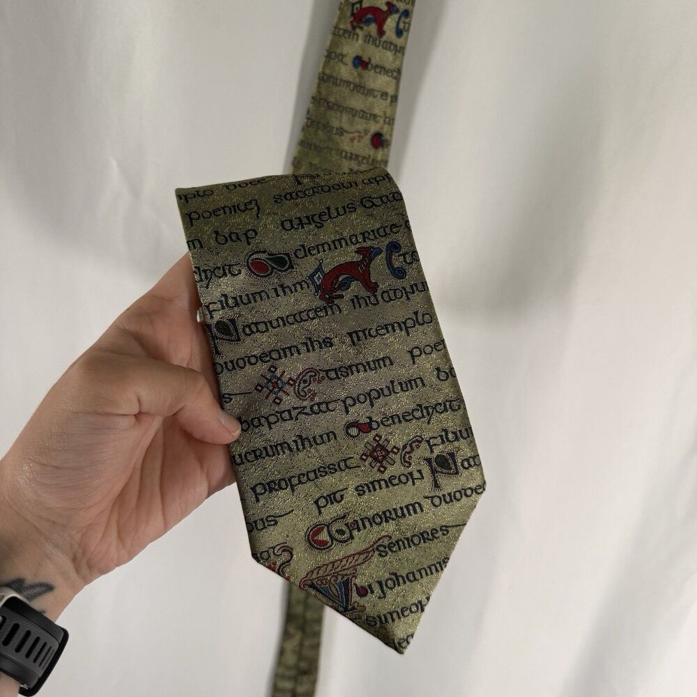 Patrick Francis Ireland Pure Silk Tie Green Irish 61"x4"